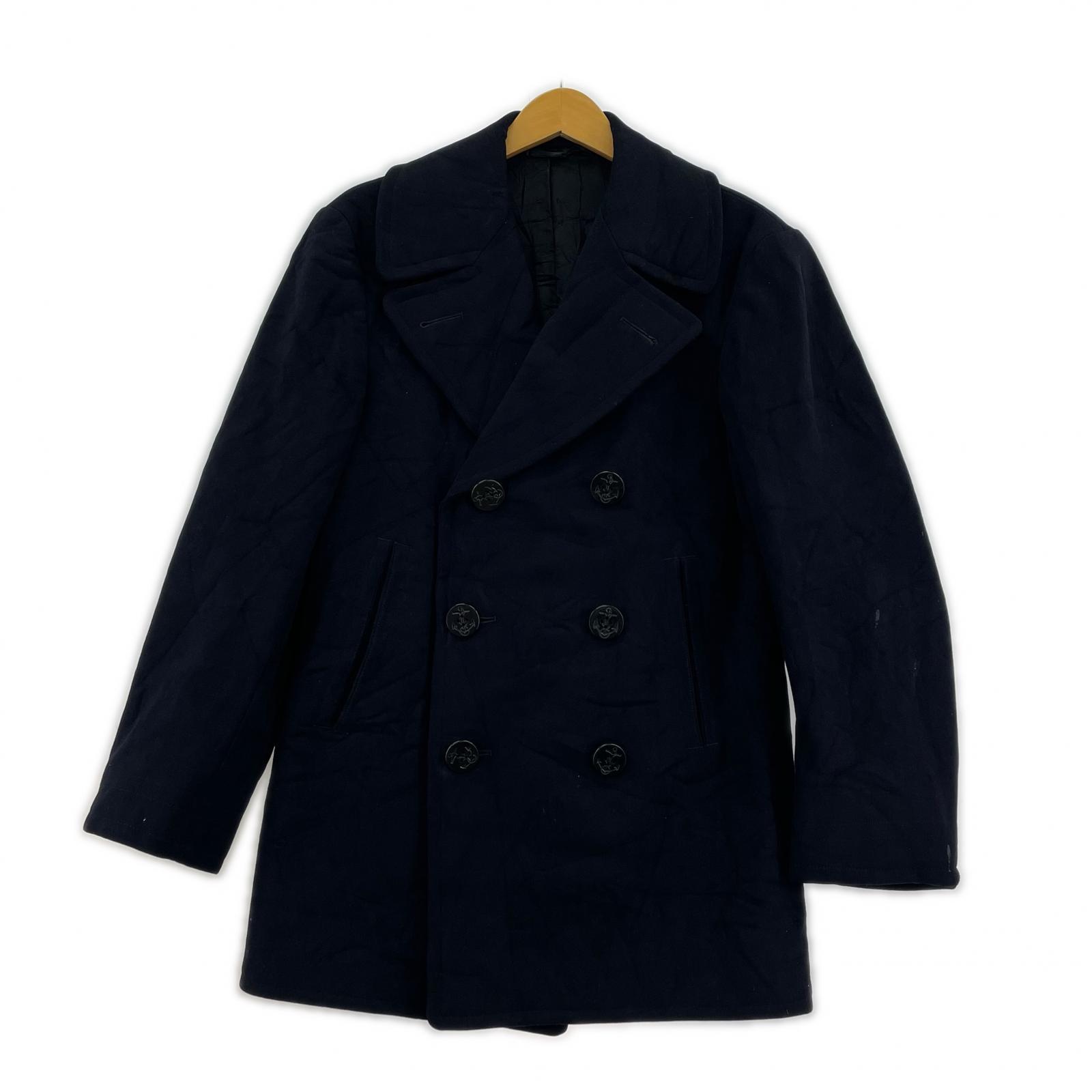 その他アウター 40s Pコート 紺 34 ネイビー
