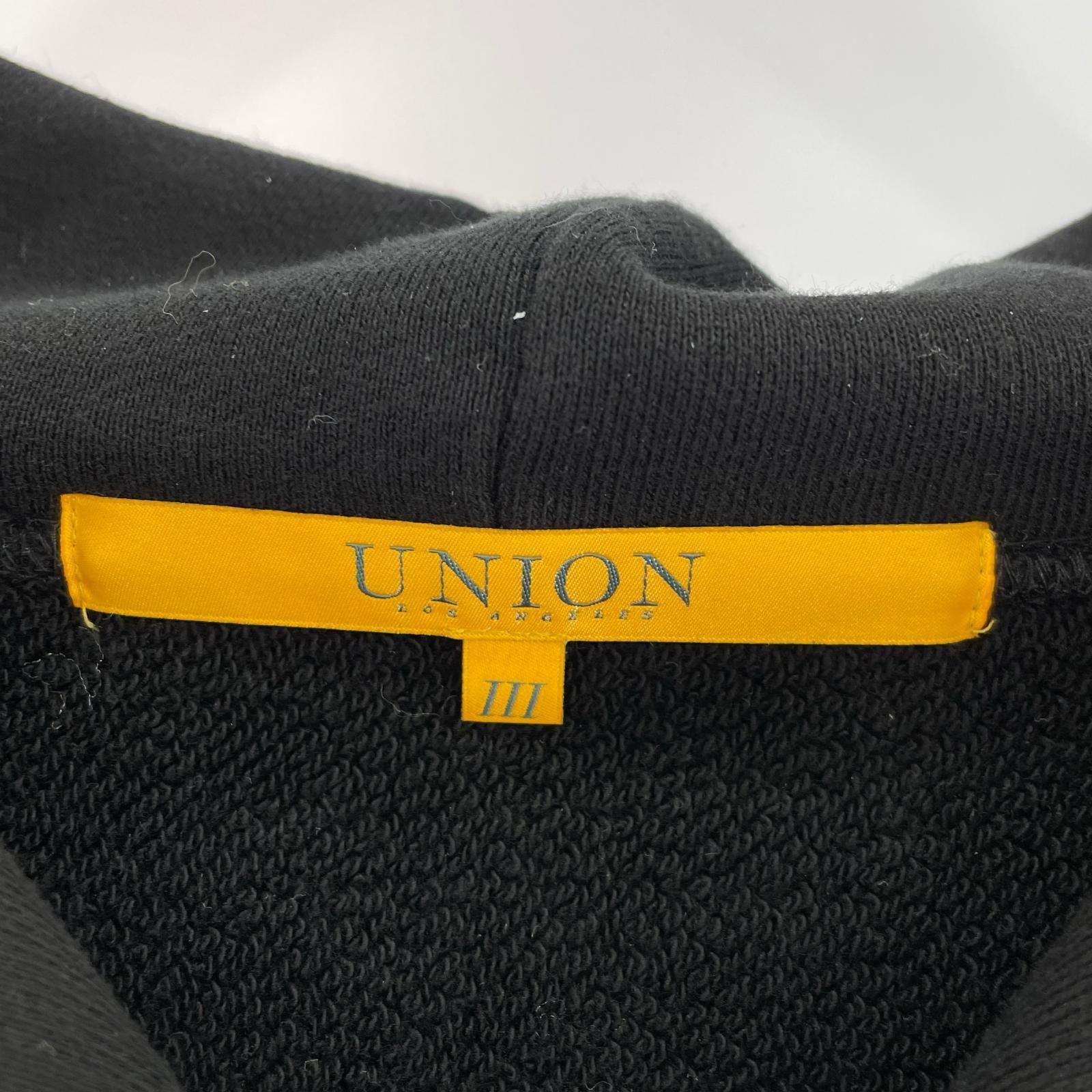 パーカー UNION LOS ANGELES ロゴ刺繍 パーカー 黒 3 3 ブラック