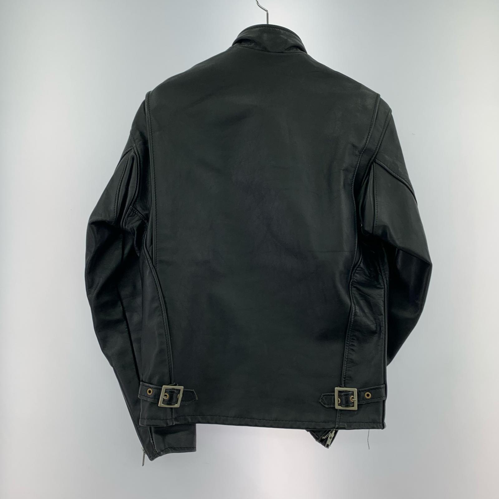 レザージャケット 641/シングルライダース/36 37 ブラック