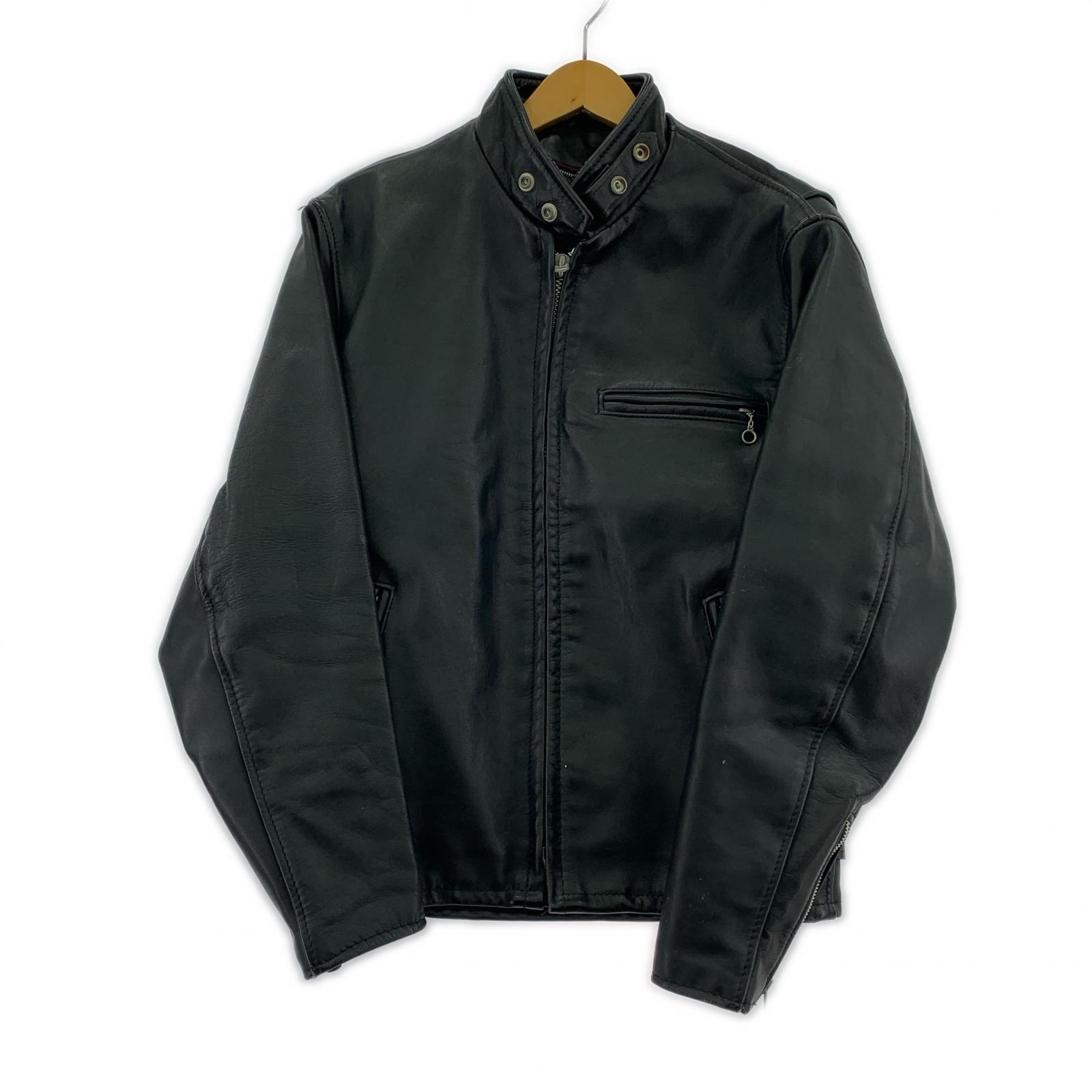 レザージャケット 641/シングルライダース/36 37 ブラック