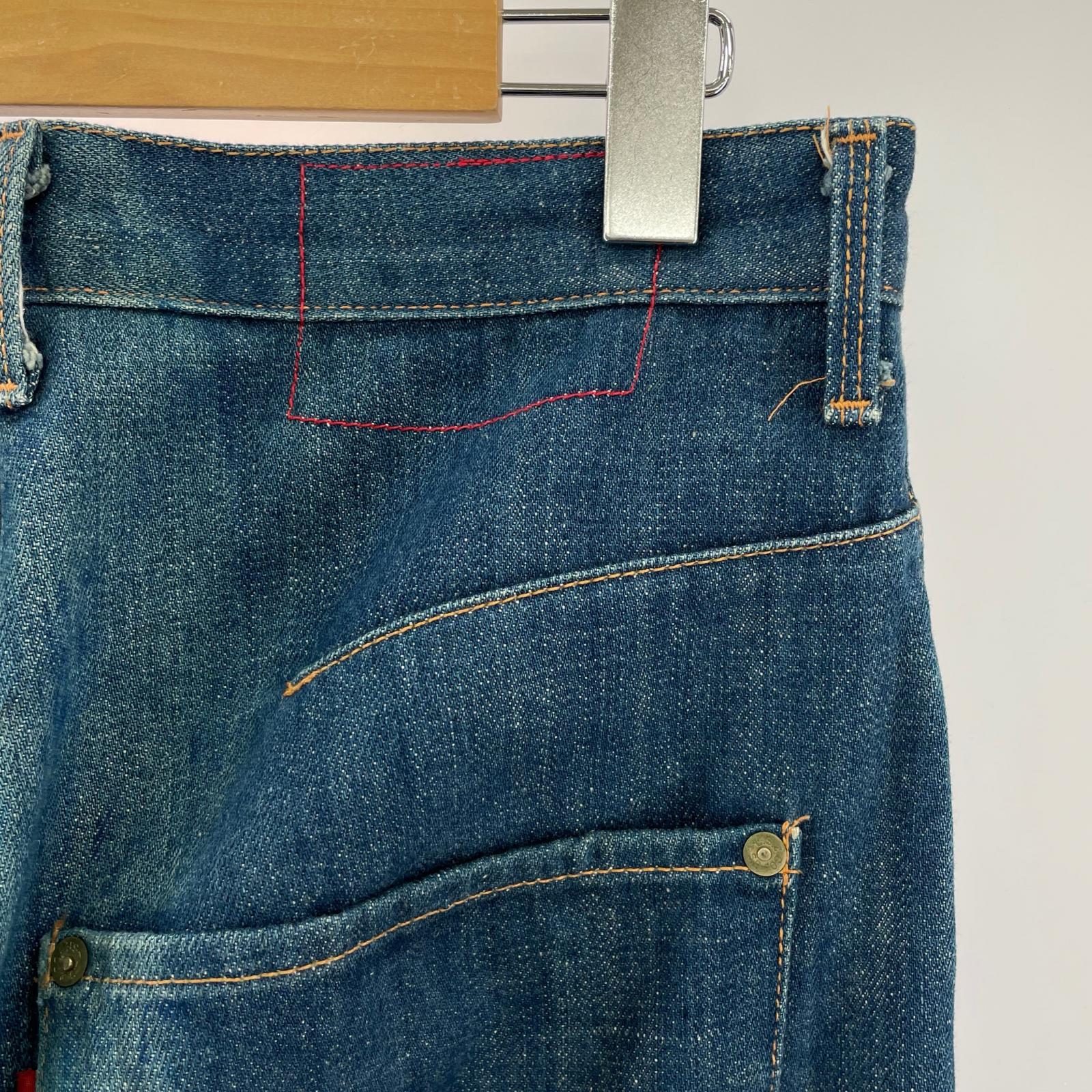 デニムパンツ 立体裁断 デニム ブルー
