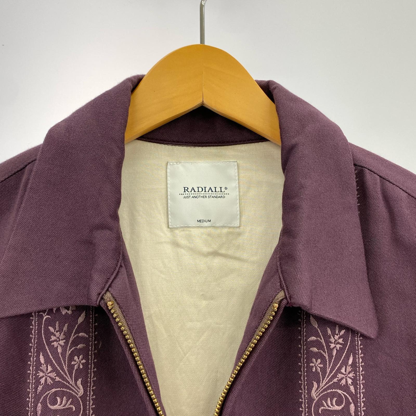 ジャケット RADIALL 刺繍ジップアップジャケット M M パープル