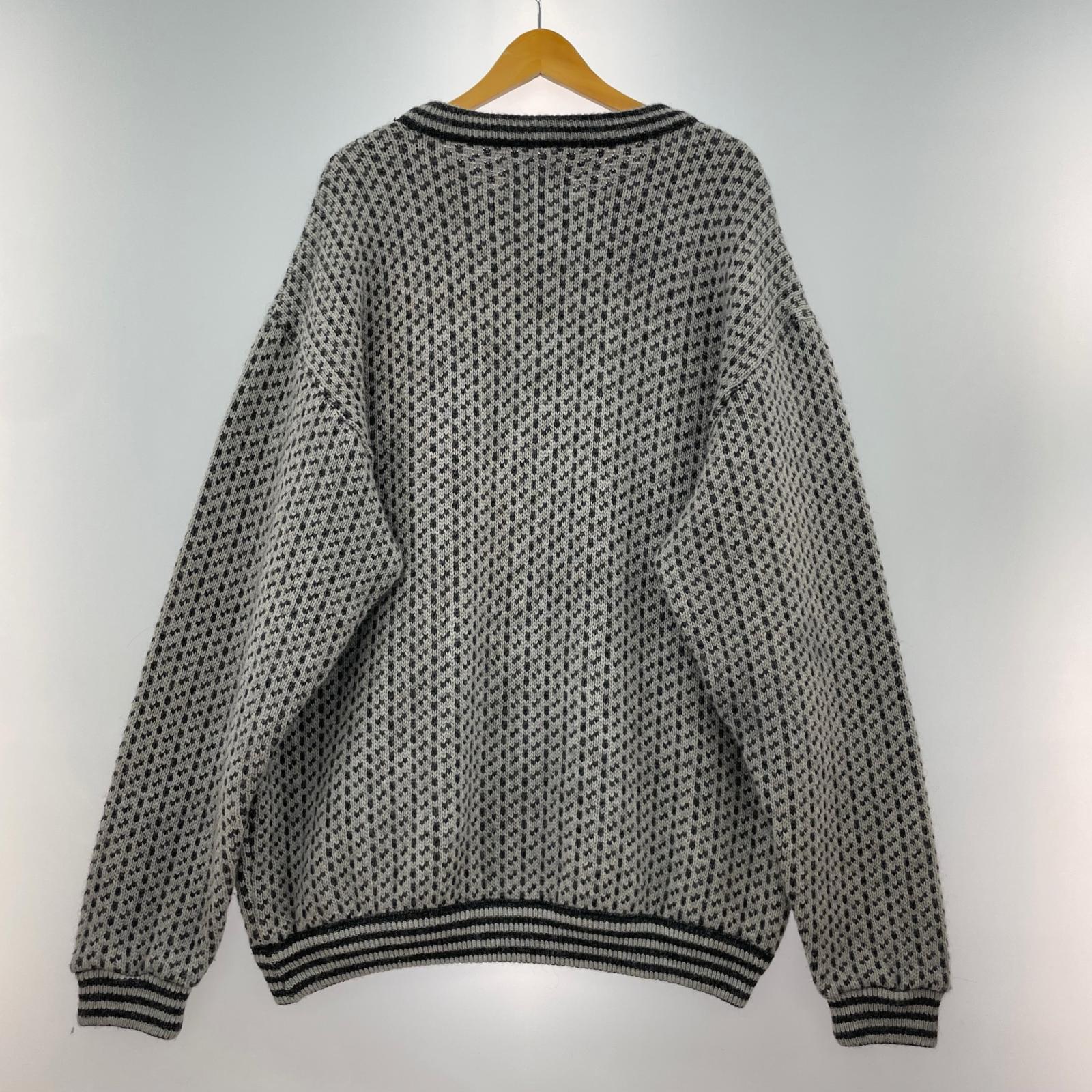 ニット 80s ノルウェー製 バーズアイ ニット グレー(XL) グレー
