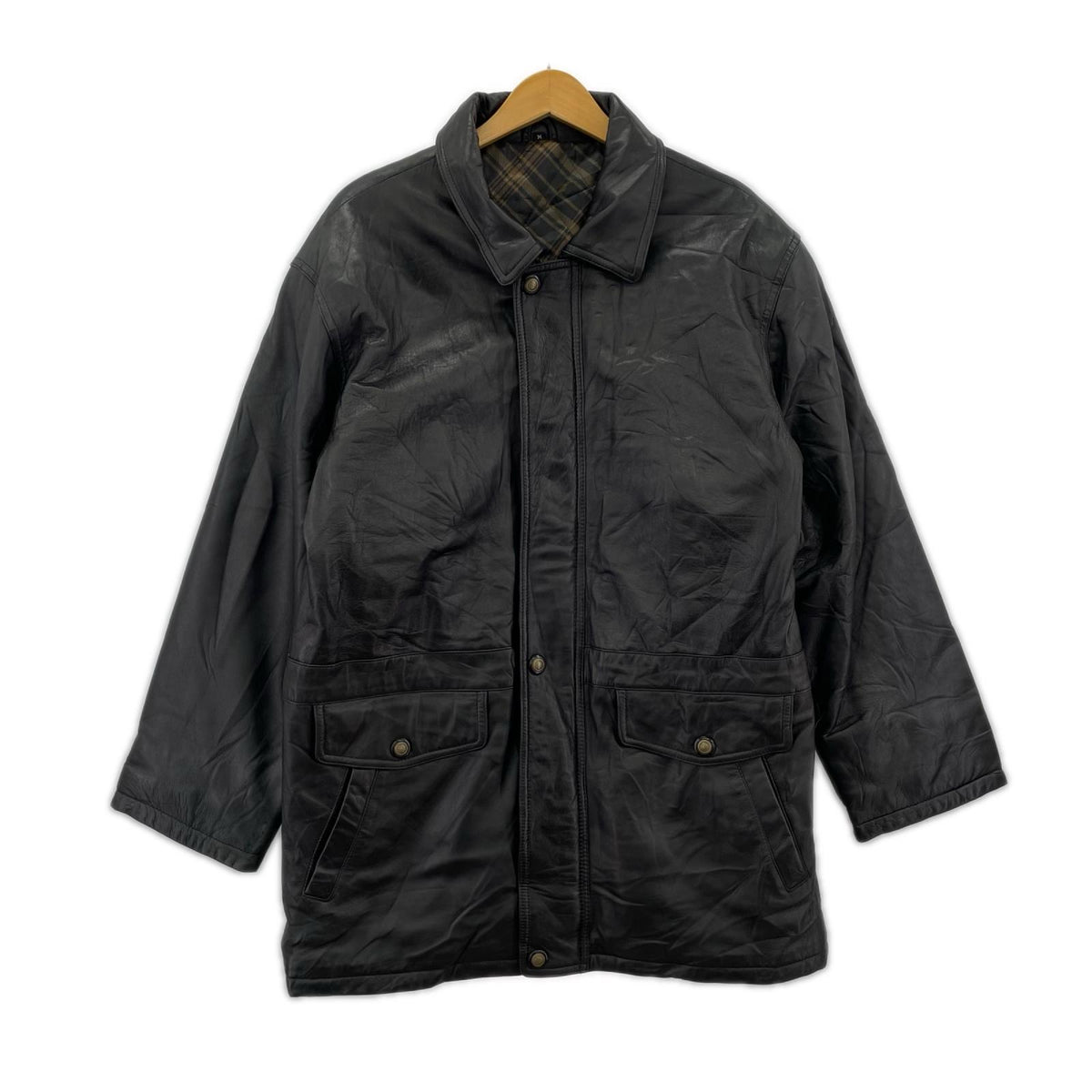 レザージャケット ラムレザージャケット 黒 M ブラック