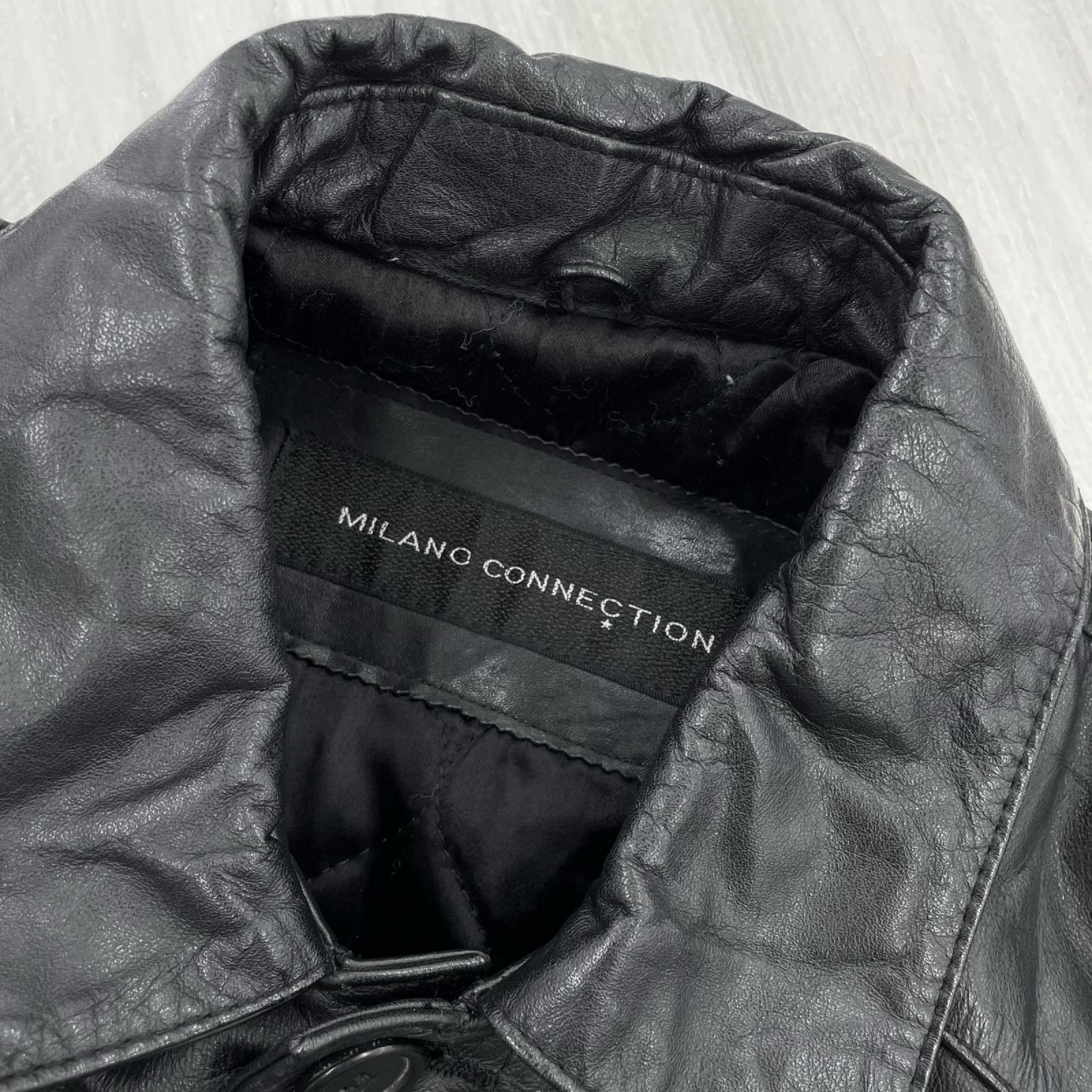 レザージャケット milano connection レザージャケット 黒 M ブラック