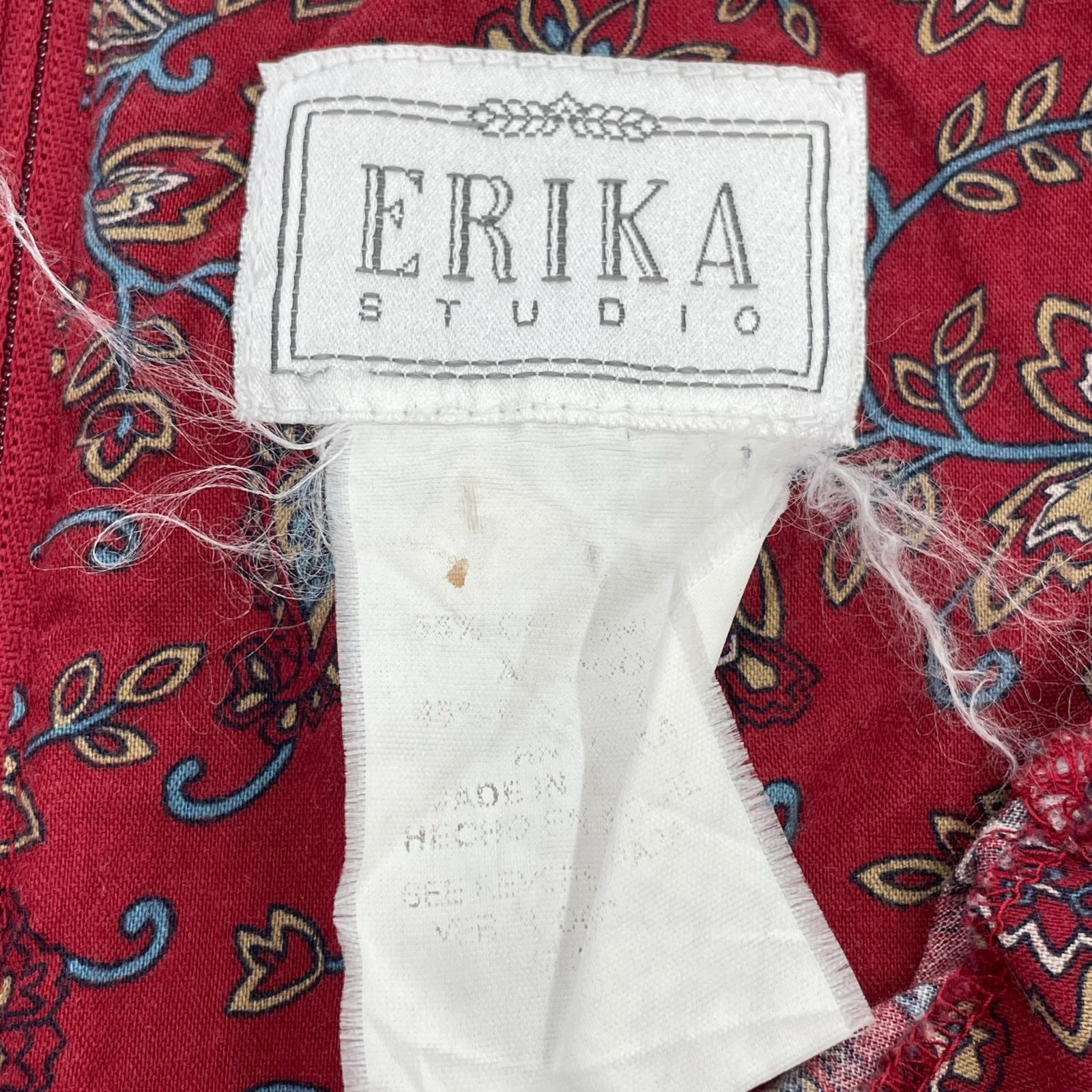 ワンピース ERIKA ペイズリーワンピース レッド