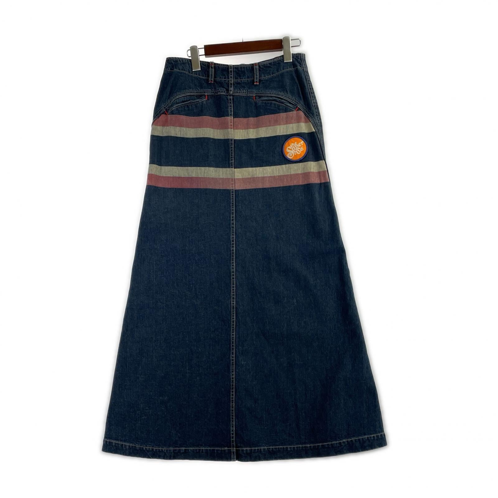 ロングスカート デニムロングスカート(M) M ネイビー