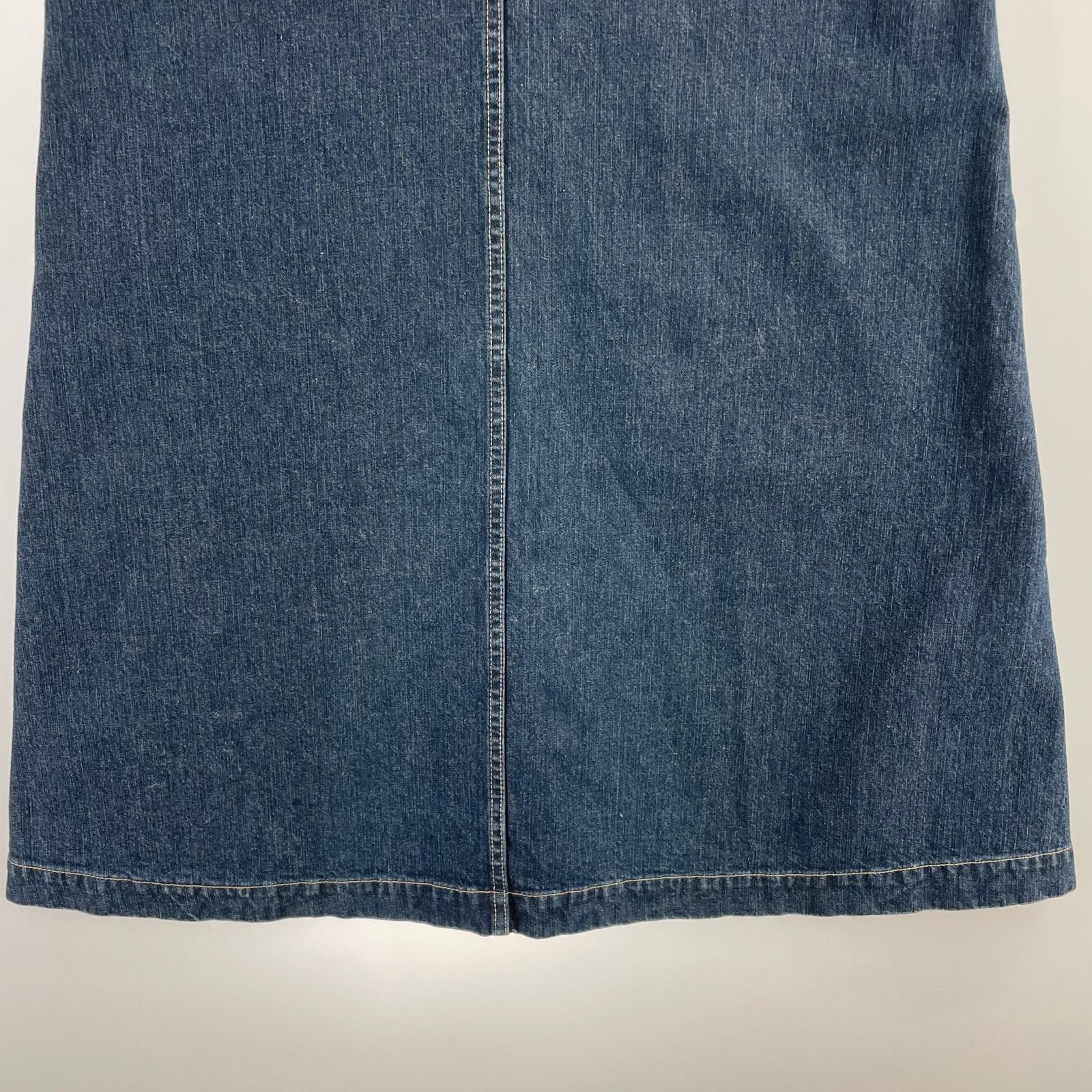 ロングスカート デニムロングスカート(M) M ネイビー