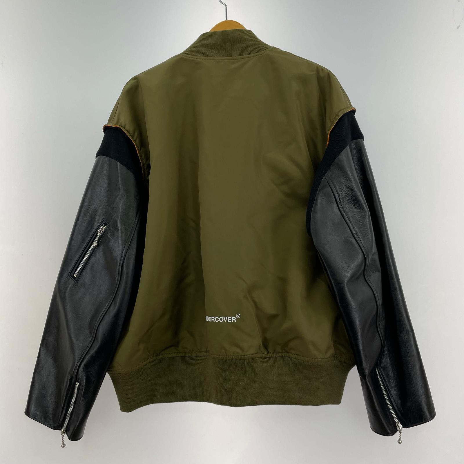 ジャケット 袖レザー MA-1 サイズ3 3 カーキ