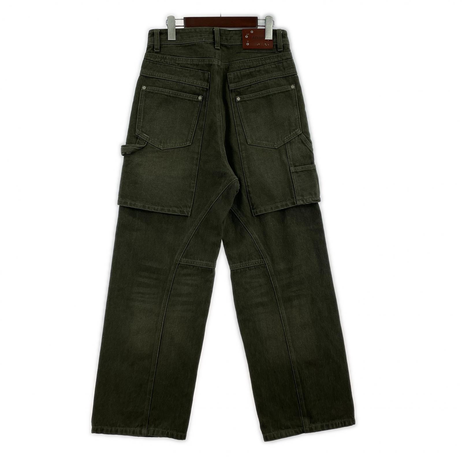 パンツ RAPTOR LAYERED WIDE-LEG JEANS カーキ W30 28 カーキ