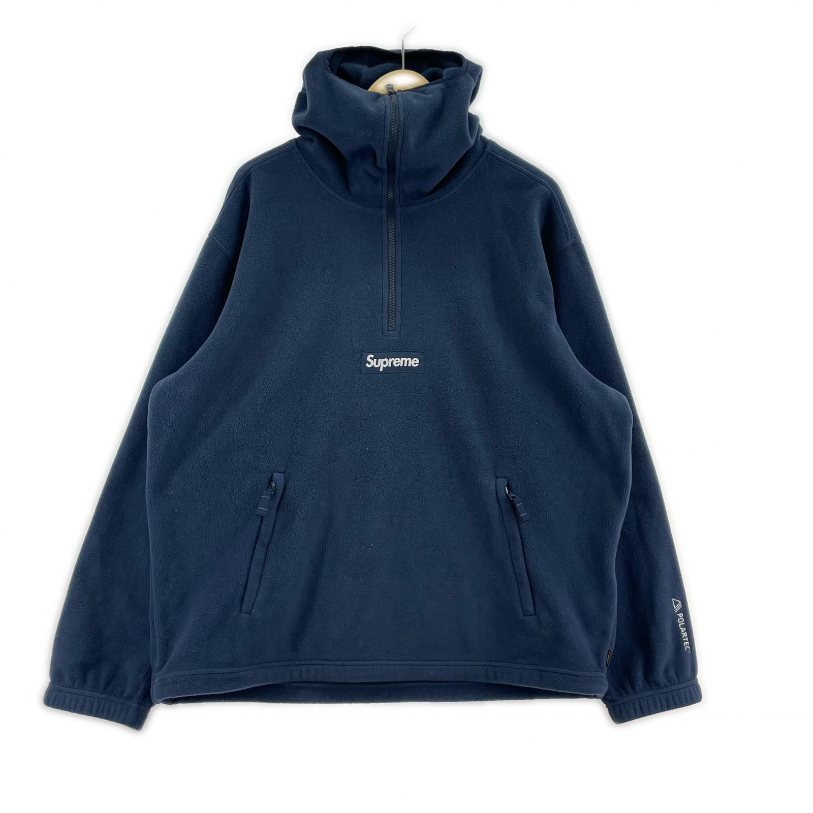 パーカー Supreme 23AW Facemask Half Zip Hooded Sweatshirt L 青 L ブルー