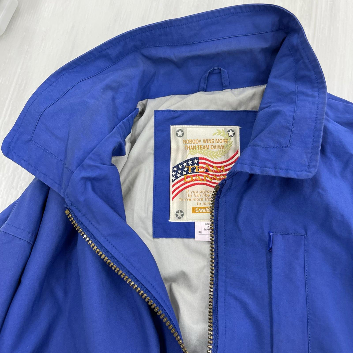 ジャケット スウィングトップ BLU L ブルー