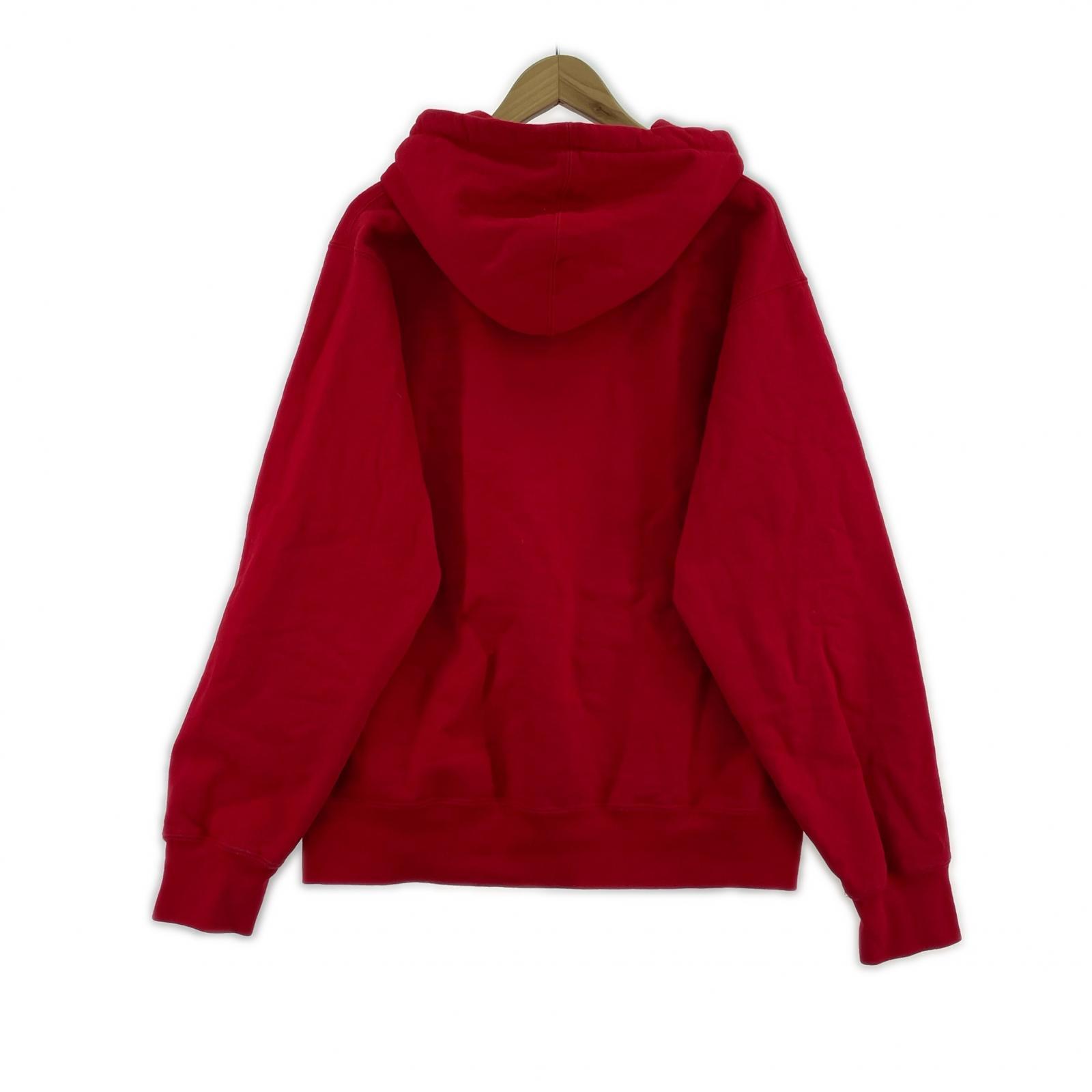 パーカー supreme small box logo zip up hoodie RED L レッド