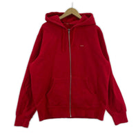 パーカー supreme small box logo zip up hoodie RED L レッド