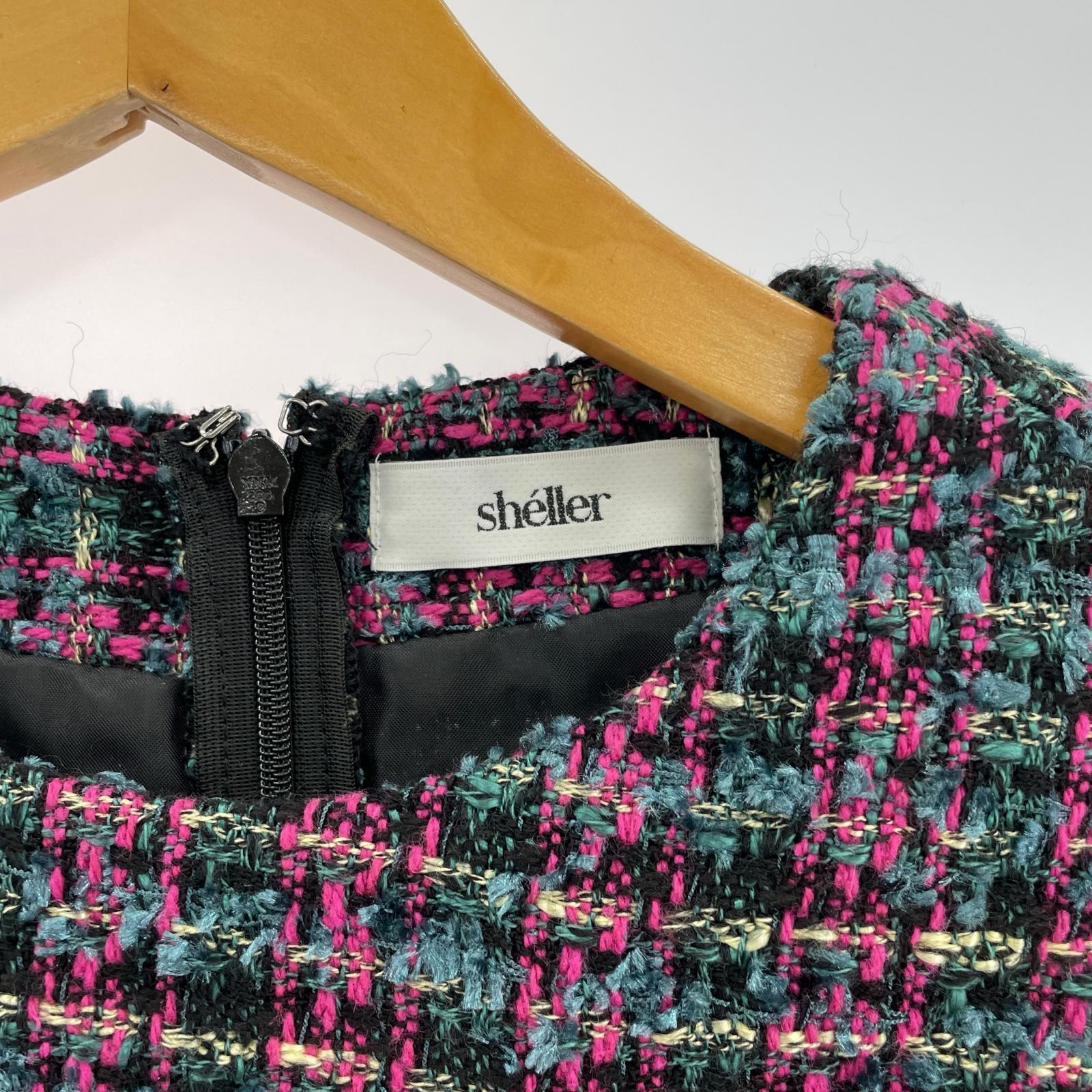 半袖Tシャツ sheller ペプラムツイード フリー マルチカラー