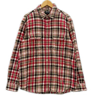 長袖シャツ STUSSY ネルシャツ チェック 赤系 L L