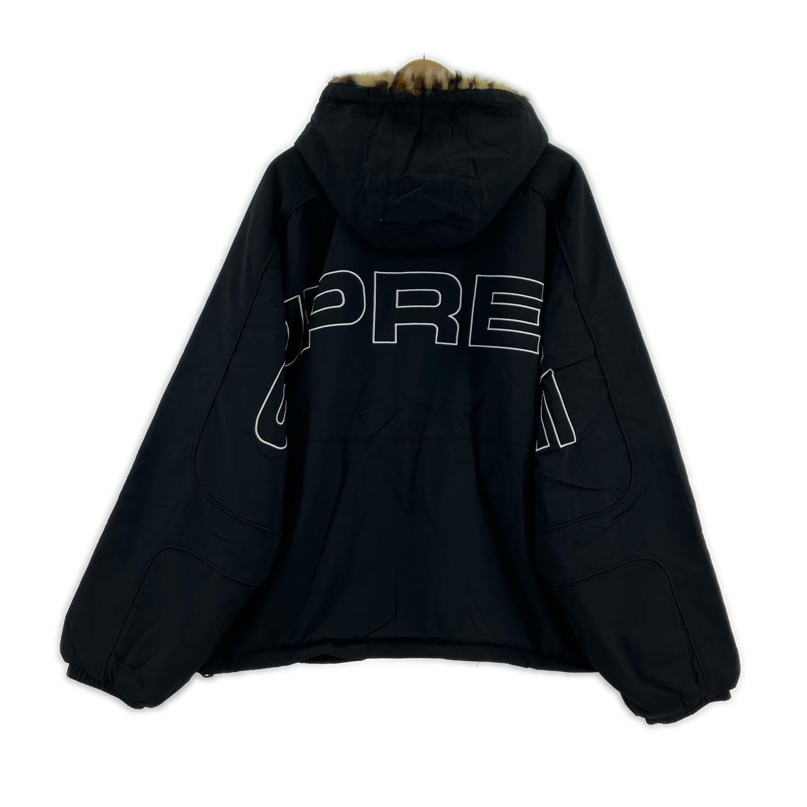 ジャケット Faux Fur Reversible Hooded Track Jacket L ブラック