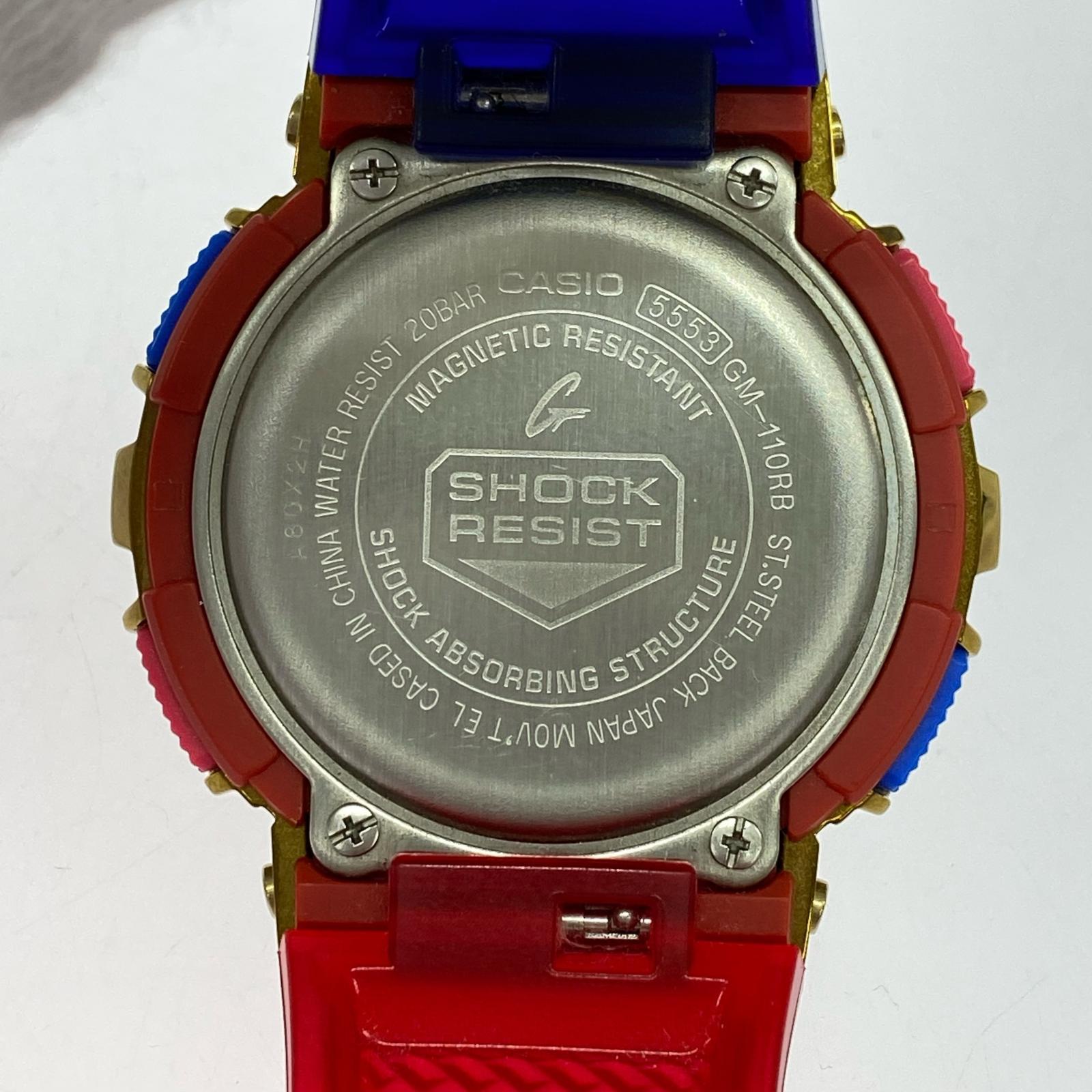 腕時計 メタルカバード マルチカラー クォーツ 腕時計 GM-110RB マルチカラー