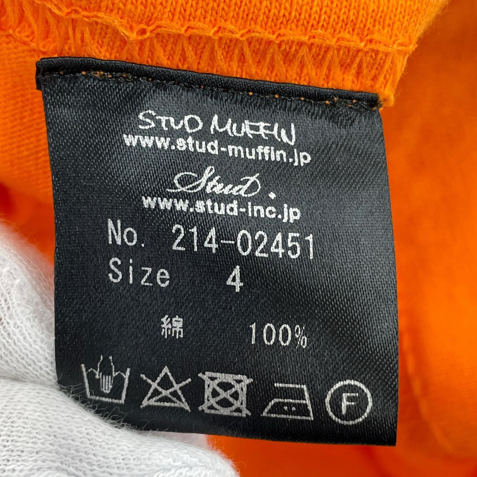 半袖Tシャツ STUD MUFFIN サガラパッチ 天竺 橙 (4) 4 オレンジ