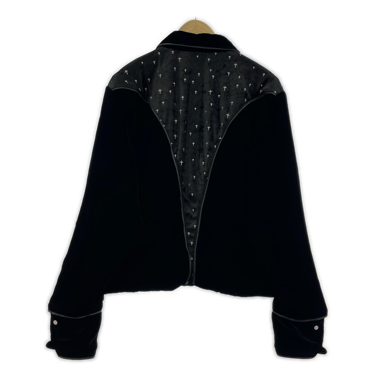 ジャケット blank Glittering Cross Jkt ベロアジャケット 2 ブラック 2 ブラック