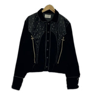 ジャケット blank Glittering Cross Jkt ベロアジャケット 2 ブラック 2 ブラック