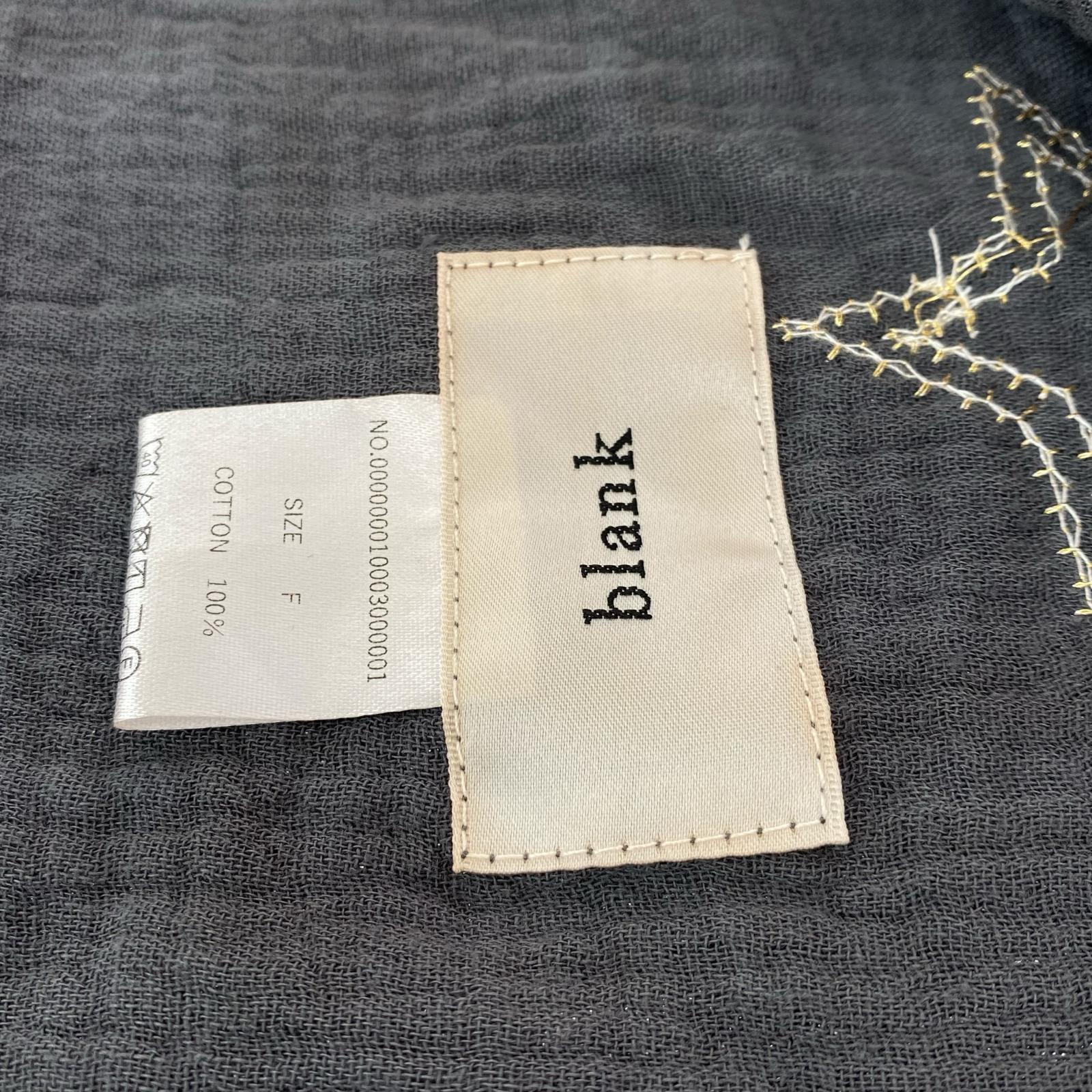 その他アクセサリー blank スター刺繍 大判ストール グレー グレー