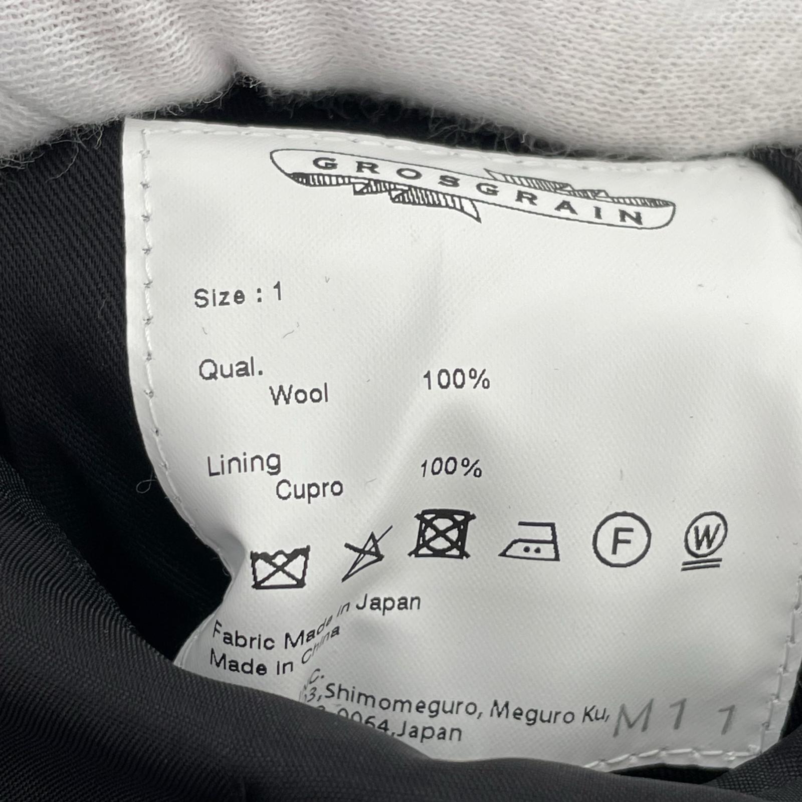 ジャケット GROSGRAIN ウール ストライプセットアップ 1 グレー 1 ブラック