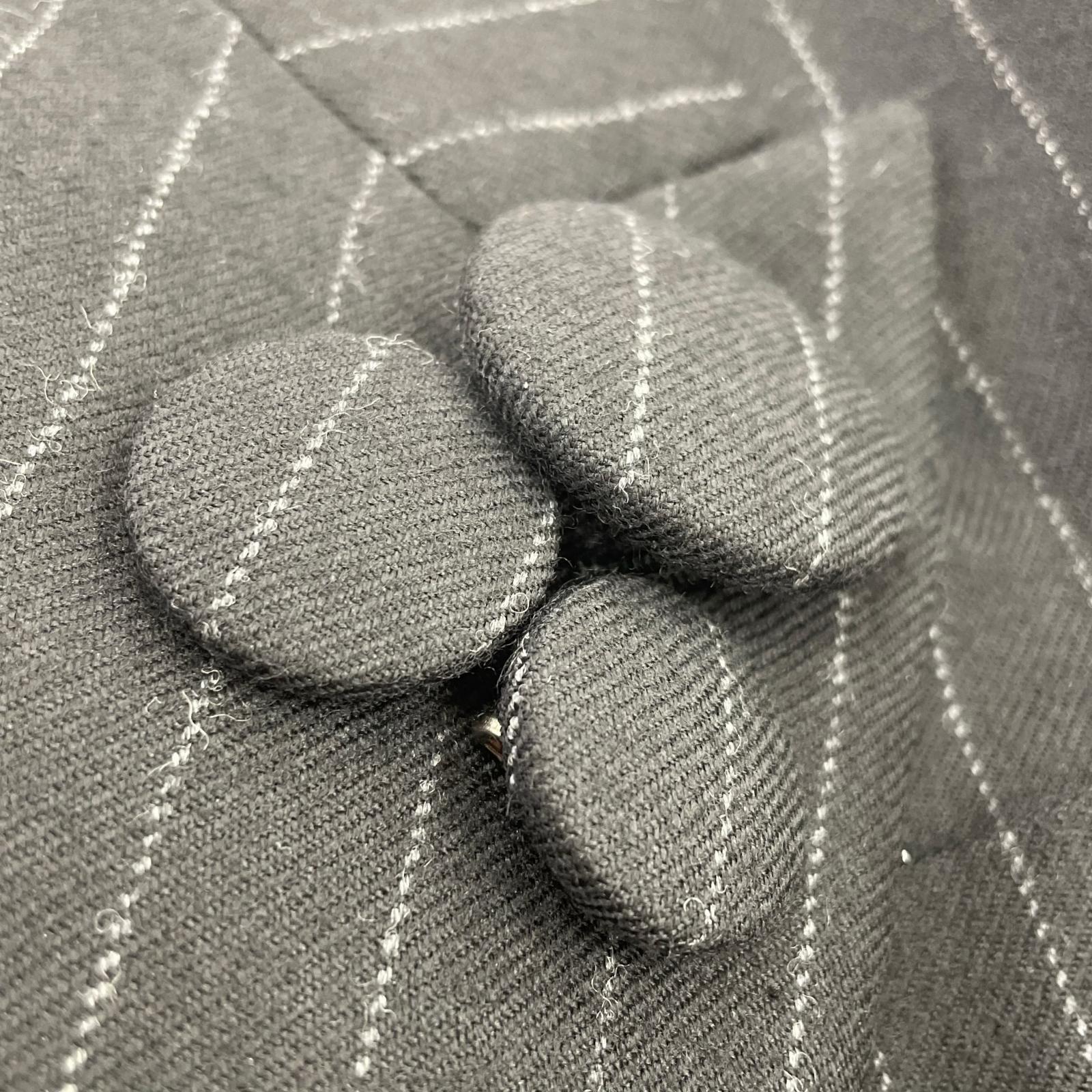 ジャケット GROSGRAIN ウール ストライプセットアップ 1 グレー 1 ブラック