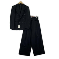 ジャケット GROSGRAIN ウール ストライプセットアップ 1 グレー 1 ブラック