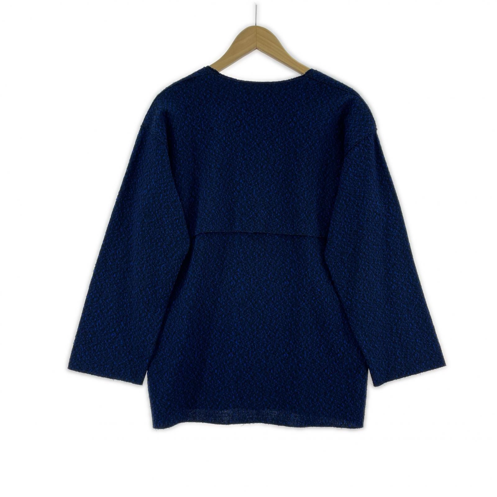 ニット COMME des GARCONS 80s デザインレイヤードニット ブルー ブルー