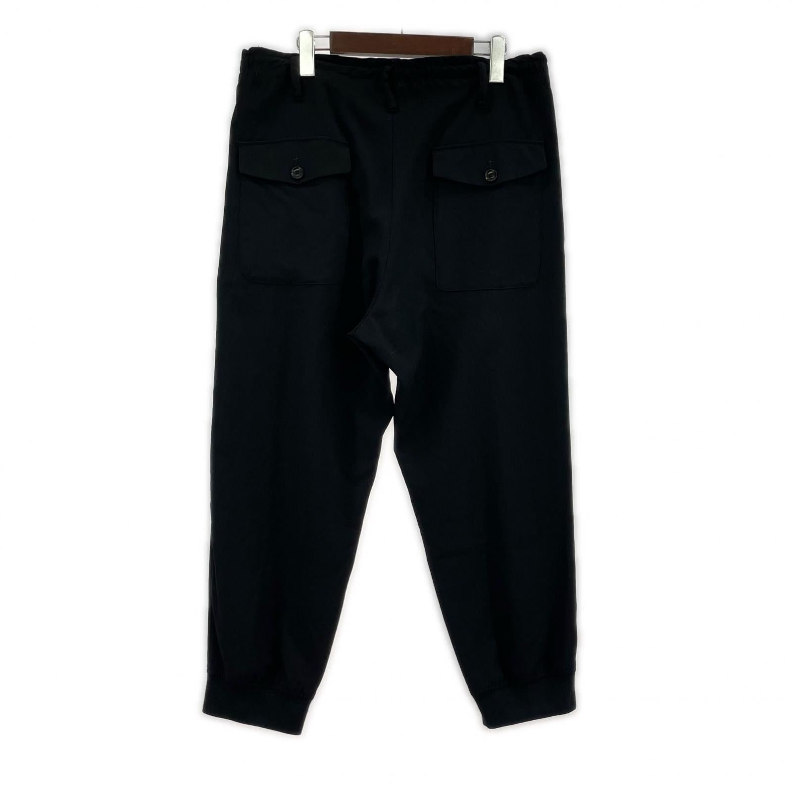 パンツ Yohji Yamamoto POUR HOMME ベーシックウールギャバ紐パンツ 2 ブラック 2 ブラック