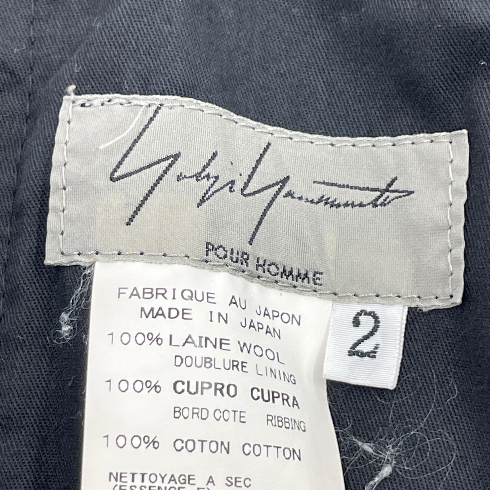 パンツ Yohji Yamamoto POUR HOMME ベーシックウールギャバ紐パンツ 2 ブラック 2 ブラック