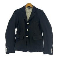 テーラードジャケット BLACK COMME des GARCONS 製品染 ポリ縮絨ジャケット XS ブラック ブラック