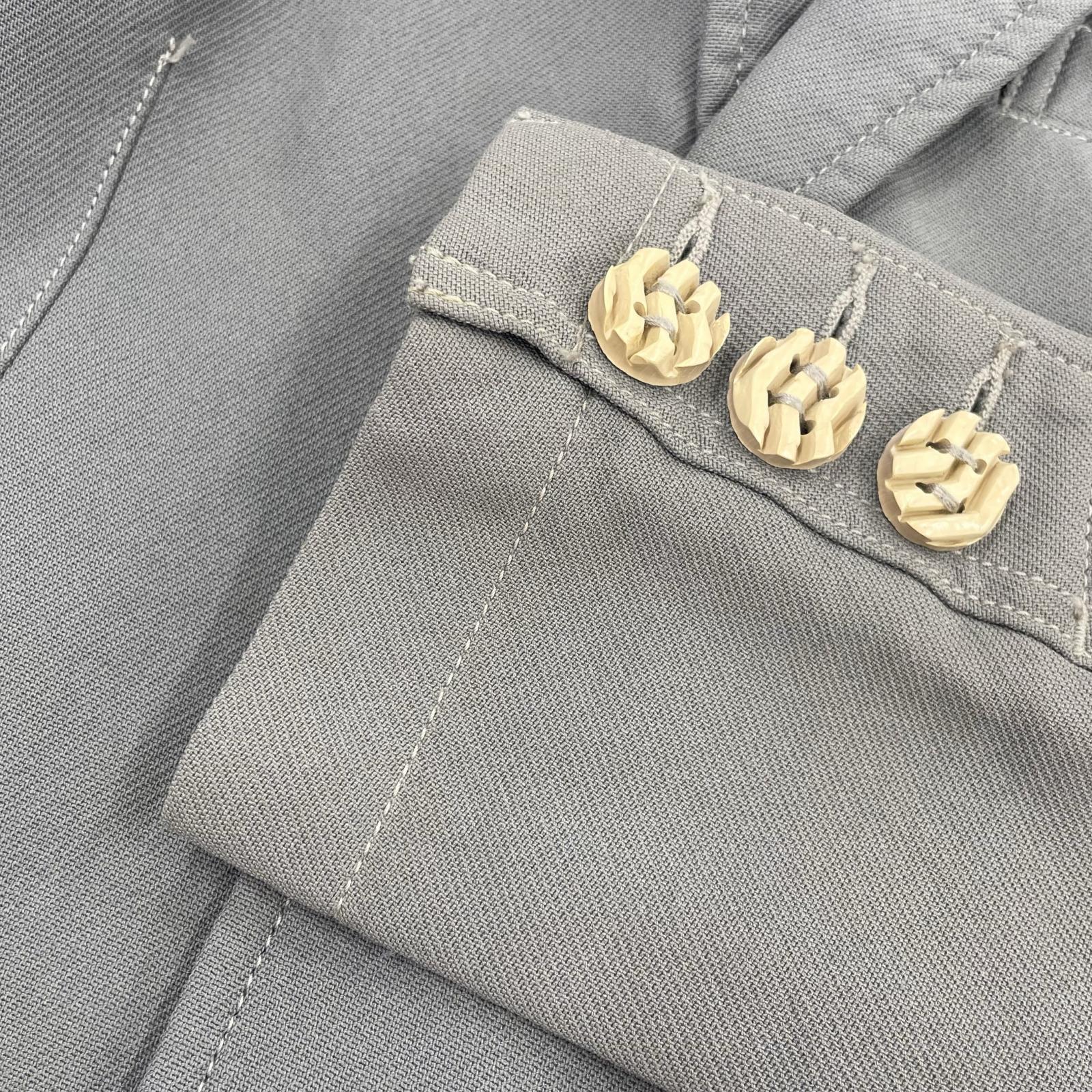 ジャケット COMME des GARCONS HOMME PLUS タイヤボタン ポリ縮絨ジャケット XS グレー グレー
