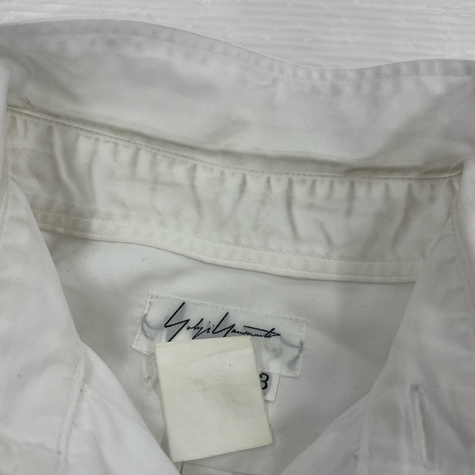 長袖シャツ Yohji Yamamoto POUR HOMME デザインブロードシャツ 3 ホワイト 3 ホワイト