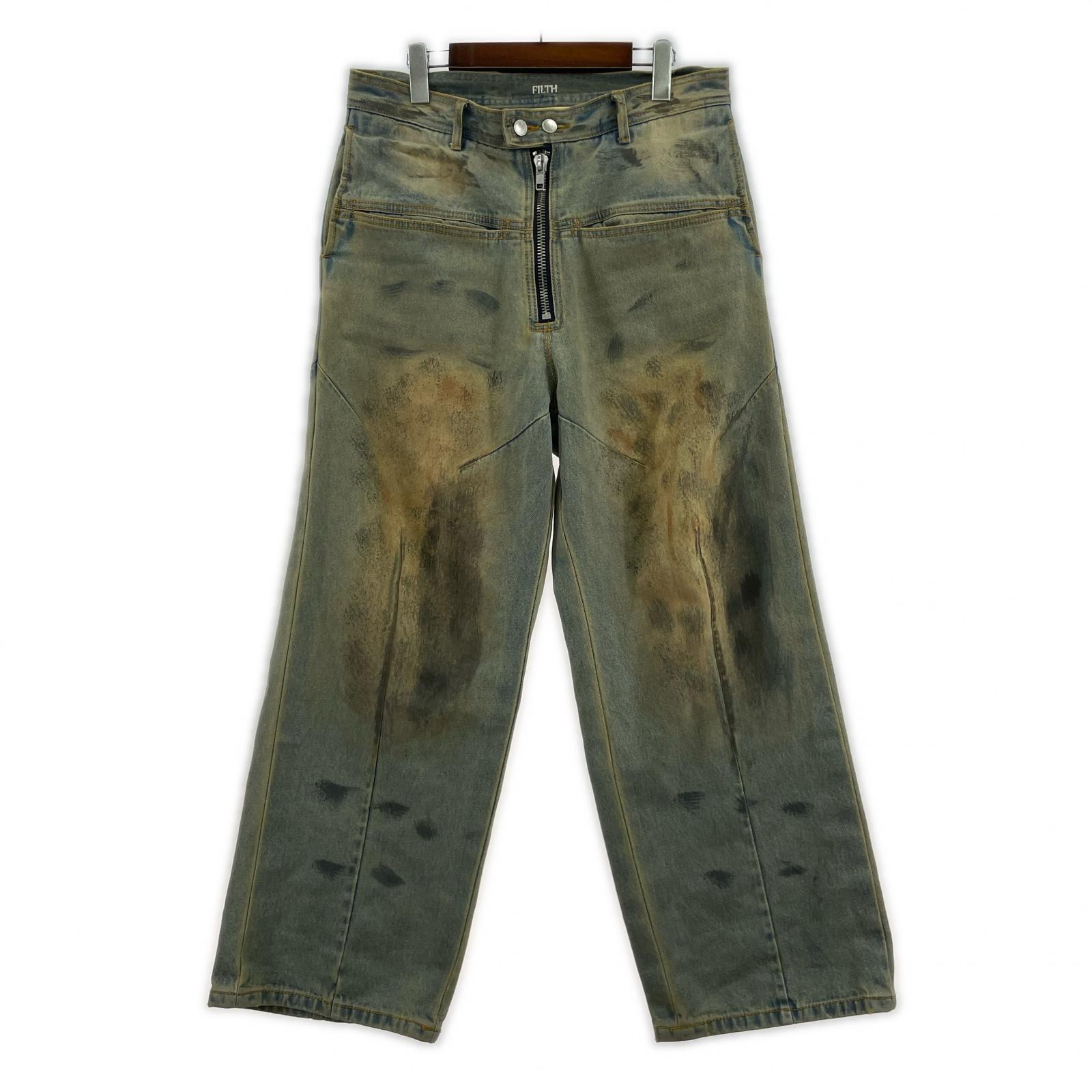 デニムパンツ 24AW FRONT ZIP BAGGY DENIM (32) 2 ブルー
