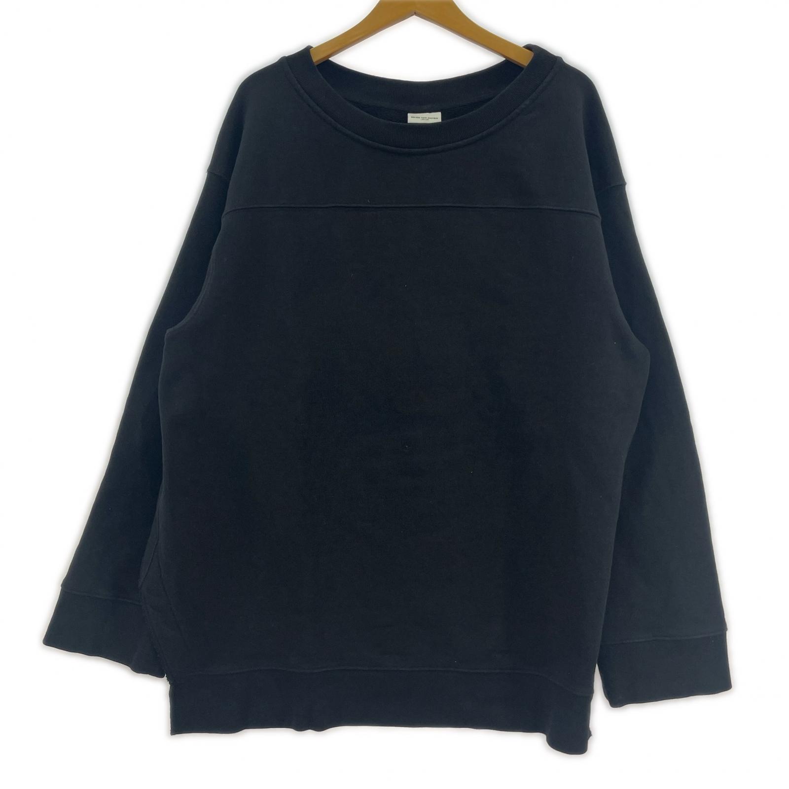 スウェット DRIES VAN NOTEN クルーネック変形スウェット S 黒 S ブラック