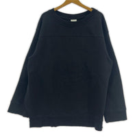 スウェット DRIES VAN NOTEN クルーネック変形スウェット S 黒 S ブラック