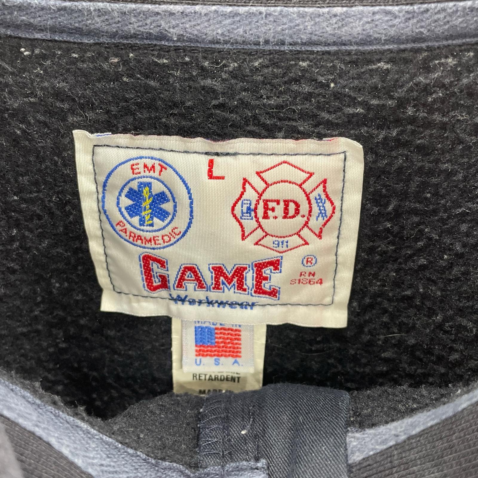スウェット game sportswear ハーフジップ L ネイビー L