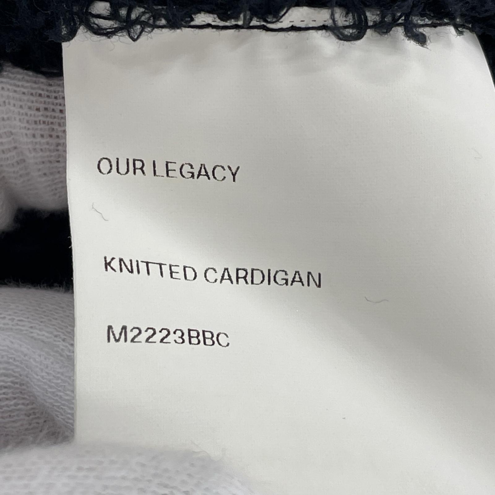 カーディガン KNITTED CARDIGAN size48 ブラック ブラック