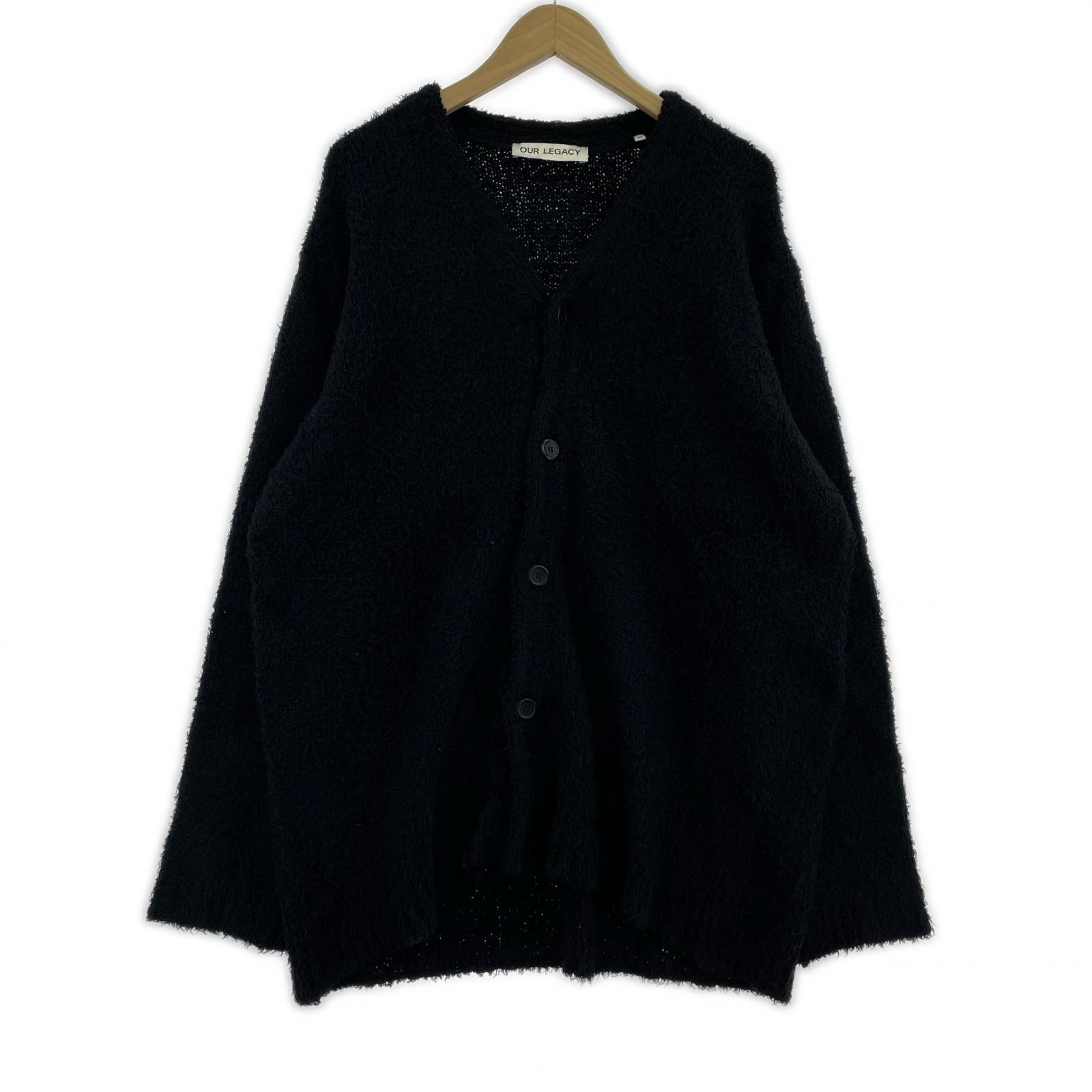 カーディガン KNITTED CARDIGAN size48 ブラック ブラック