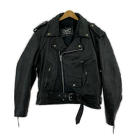 レザージャケット FIRST Genuine Leather ライナー付 ダブル 42 42 ブラック