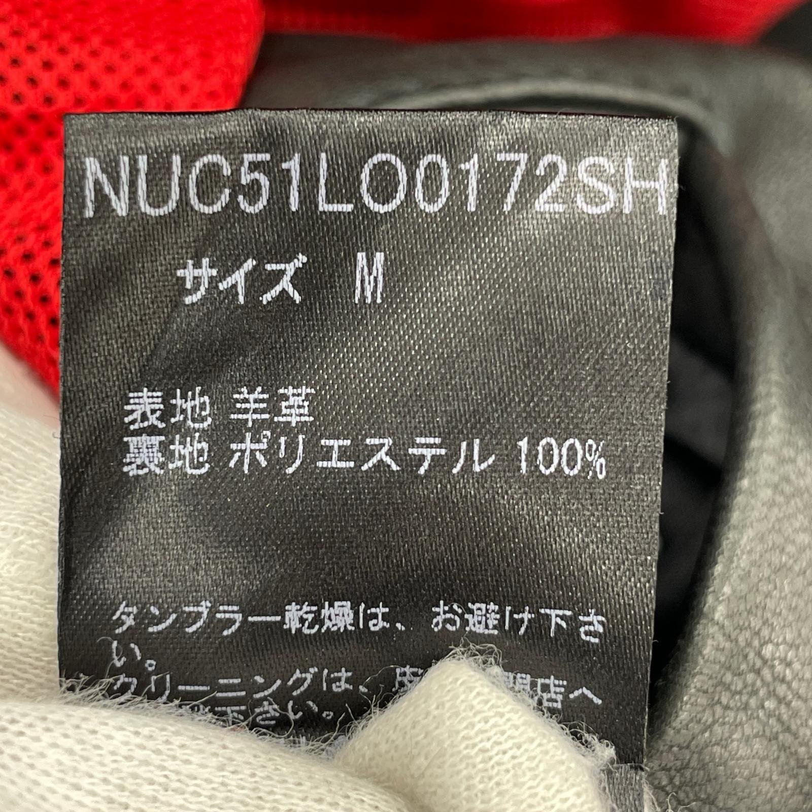 レザージャケット ラムレザー シングルライダースジャケット 黒 M M ブラック