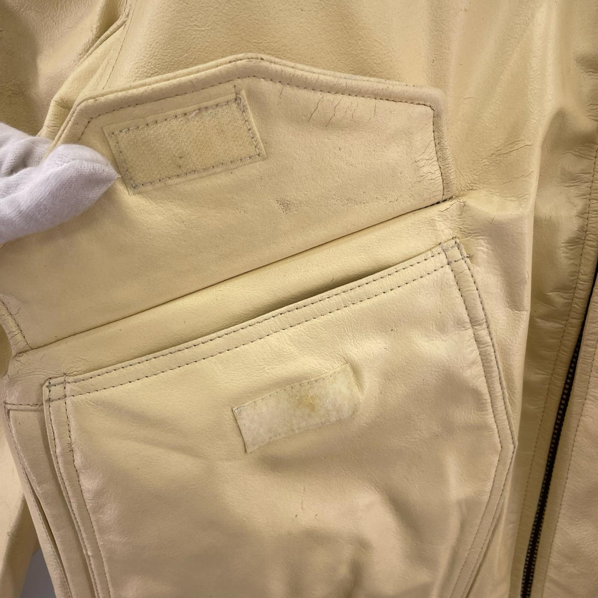レザージャケット bare fox flying jacket M CRM M