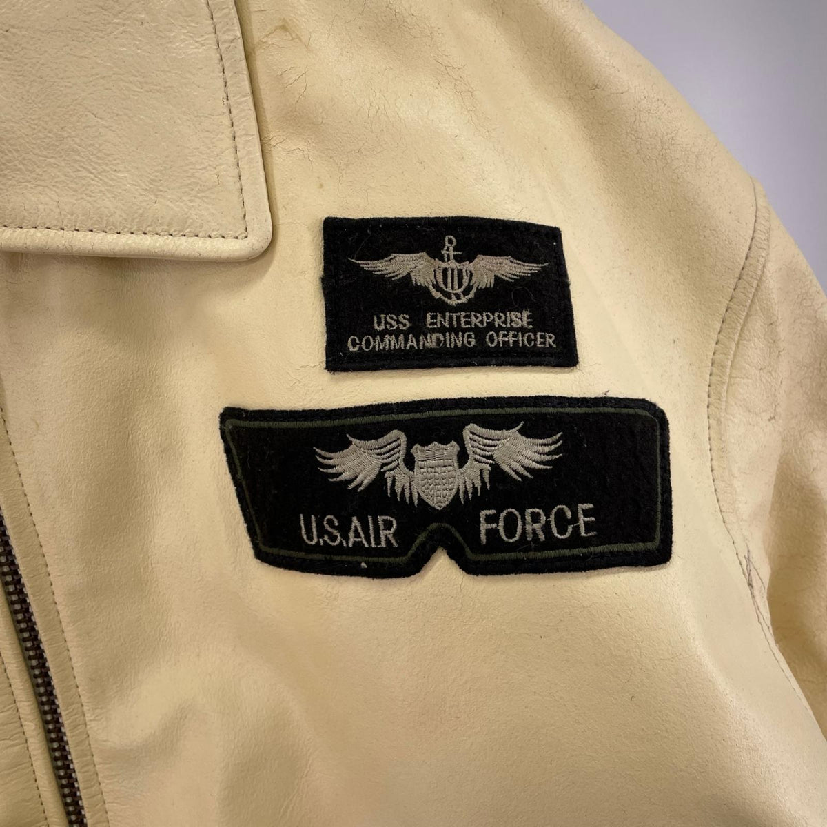 レザージャケット bare fox flying jacket M CRM M