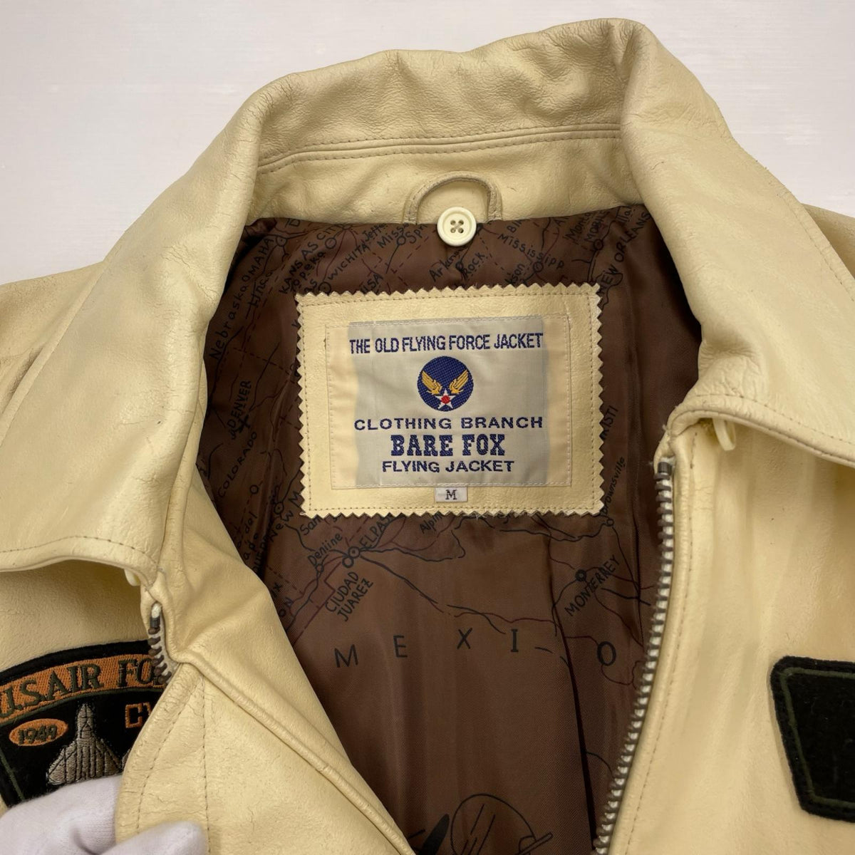 レザージャケット bare fox flying jacket M CRM M