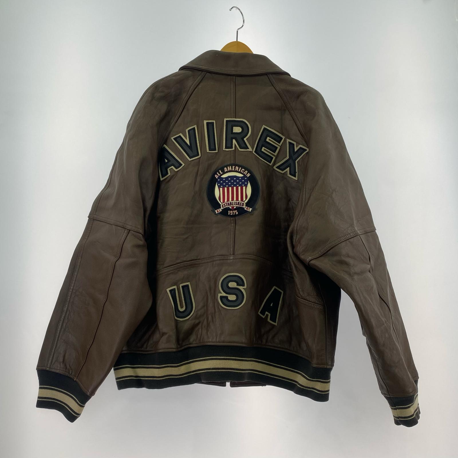 レザージャケット Signature Varsity Jacket XXL BRW ブラウン