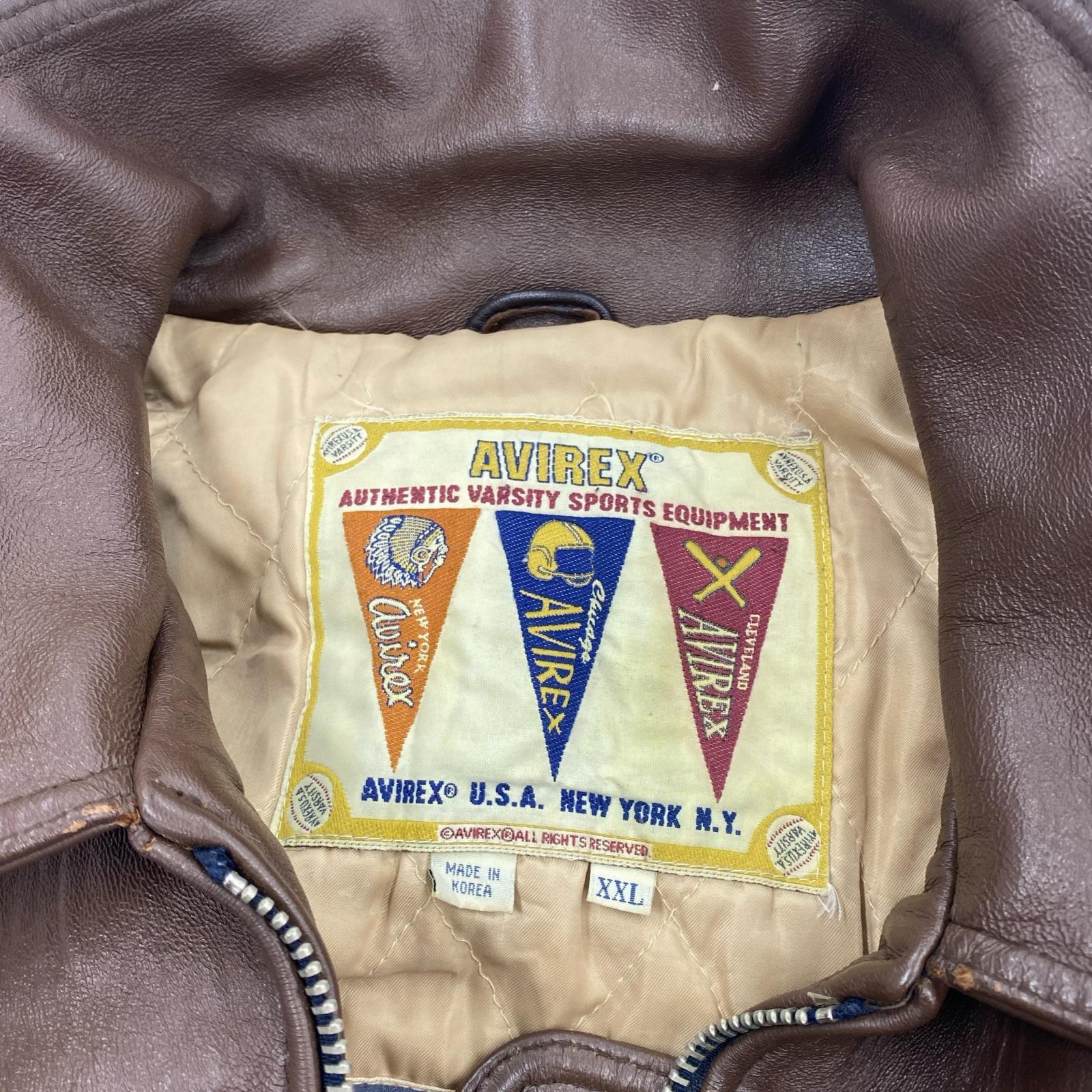 レザージャケット Signature Varsity Jacket XXL BRW ブラウン