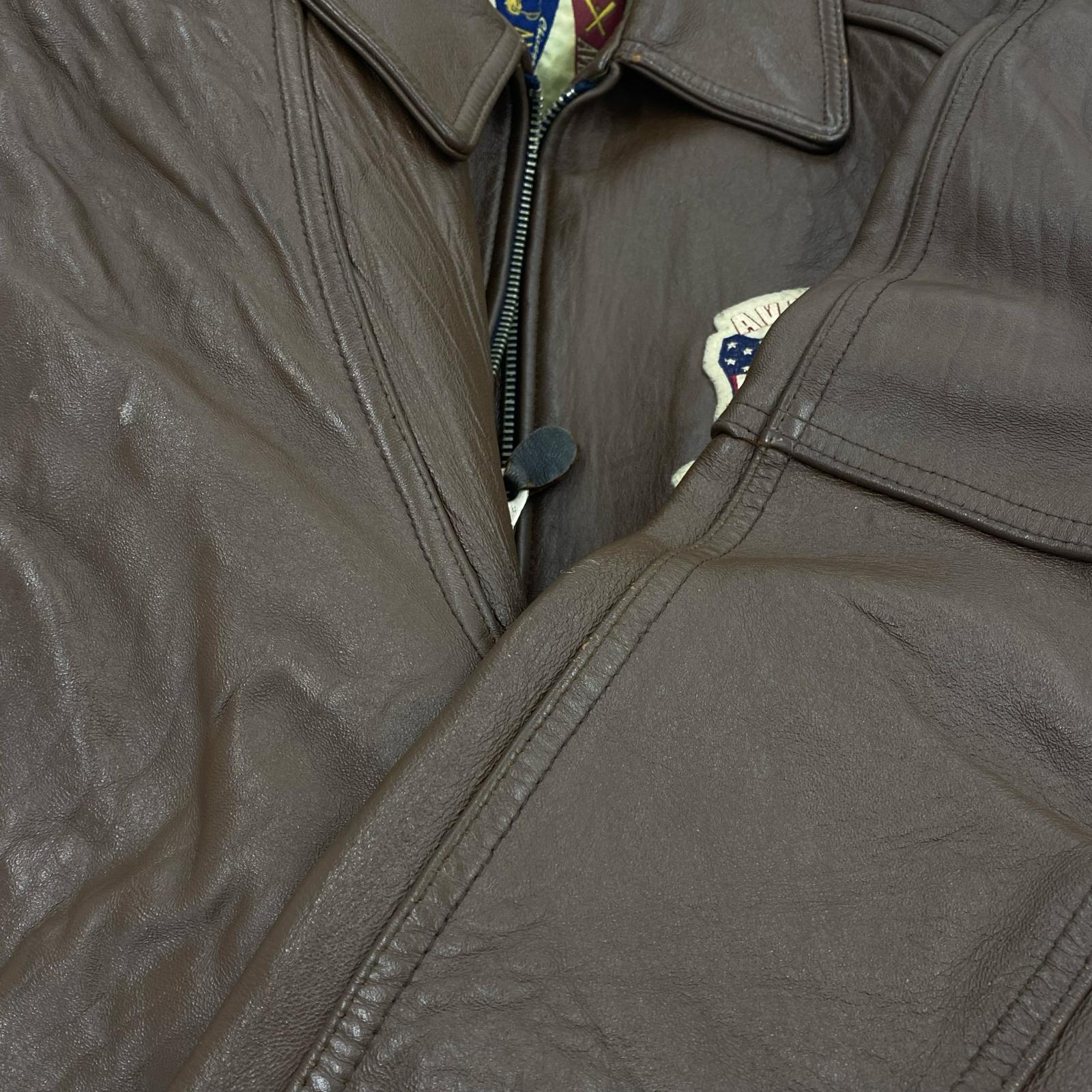 レザージャケット Signature Varsity Jacket XXL BRW ブラウン