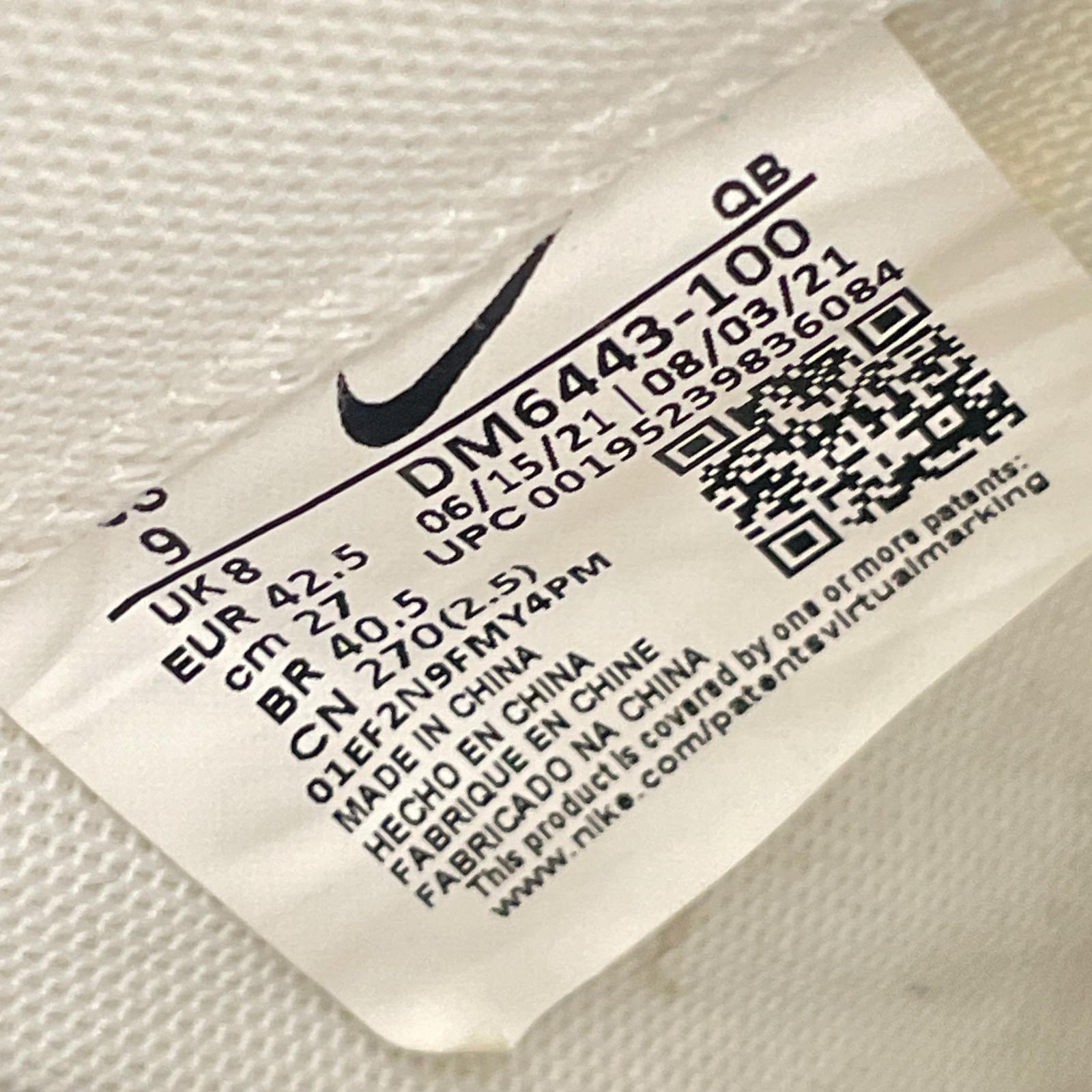 スニーカー NIKE×sacai Blazer Low White Patent Leather DM6443-100 (27) 27cm (US9 UK8 1/2 EU44) ホワイト